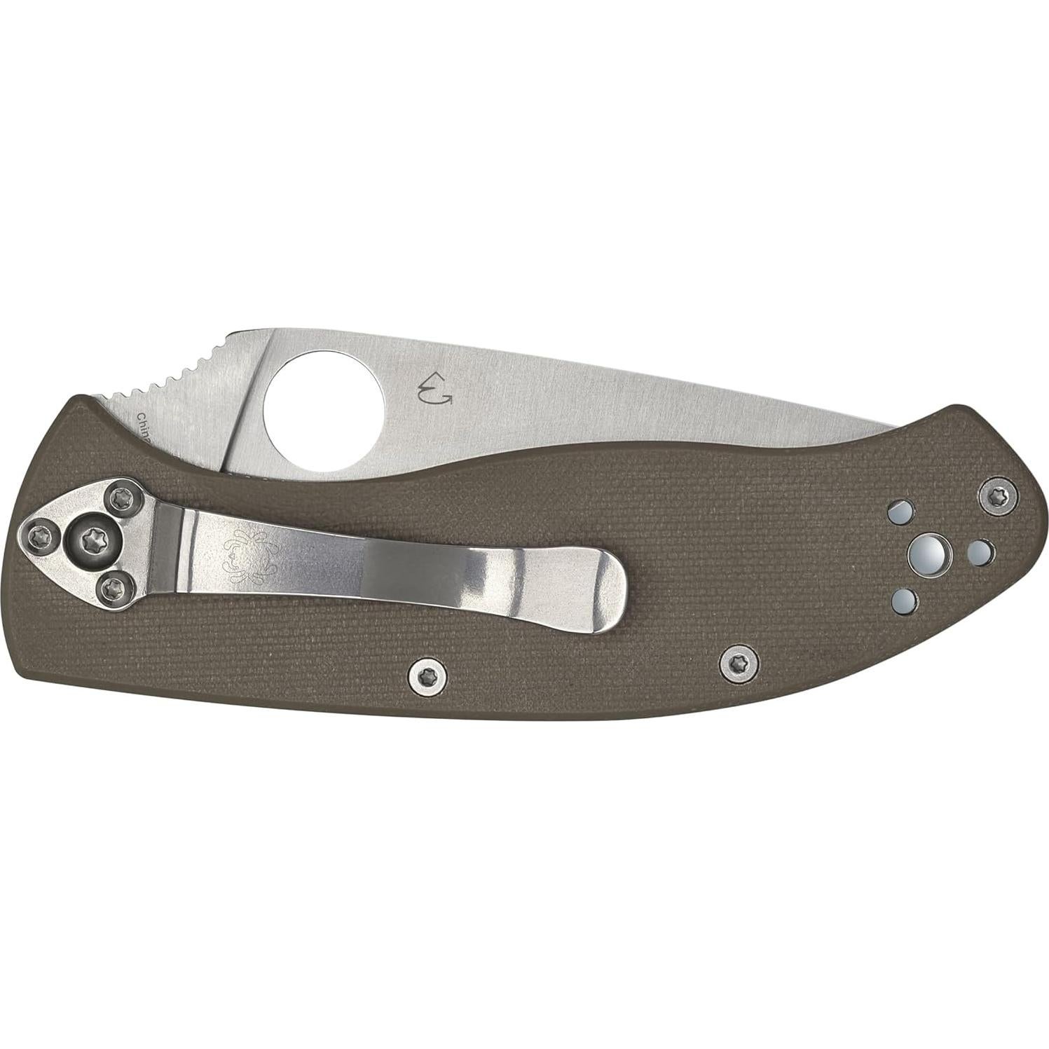 Cuchillo Plegable Spyderco Tenacious 8.51 cm Acero CPM M4 Marrón