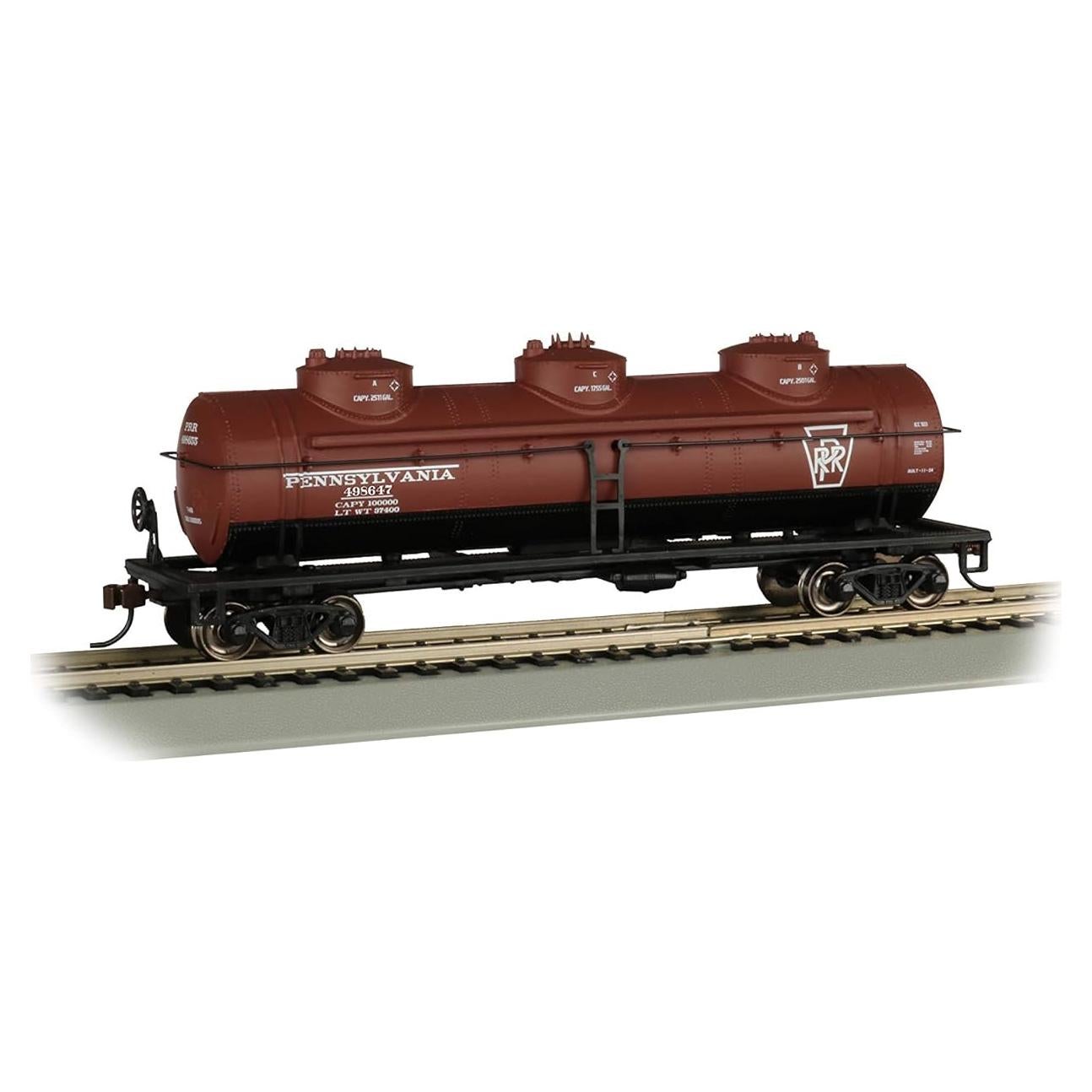 Carro tanque 3 cúpulas Bachmann PRR #498647 Escala HO