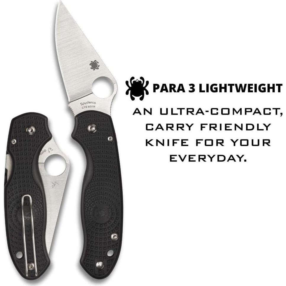 Cuchillo Plegable Spyderco Para 3 Lightweight 7.43 cm Acero Inoxidable