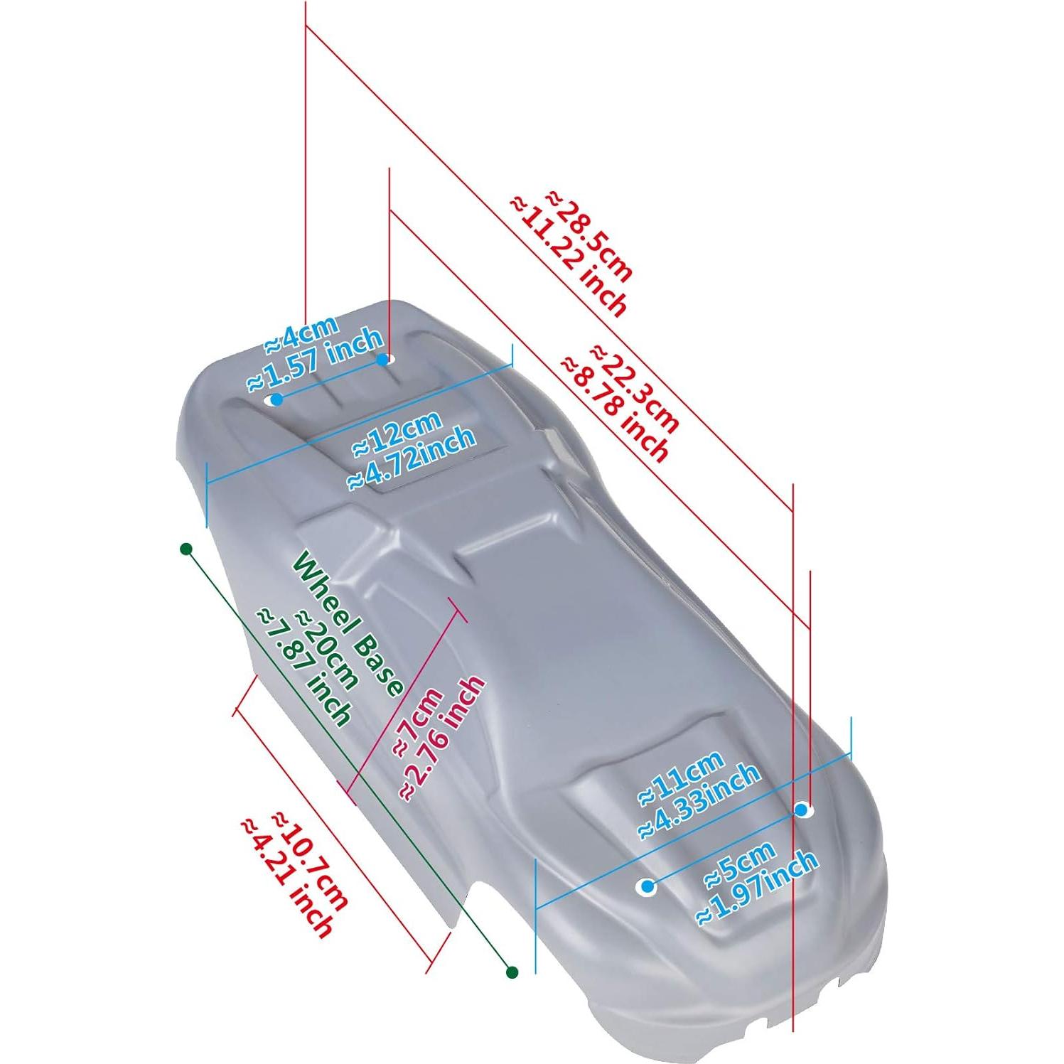 Cuerpo Personalizado SummitLink para e-Revo Mini 1/16 Bandera