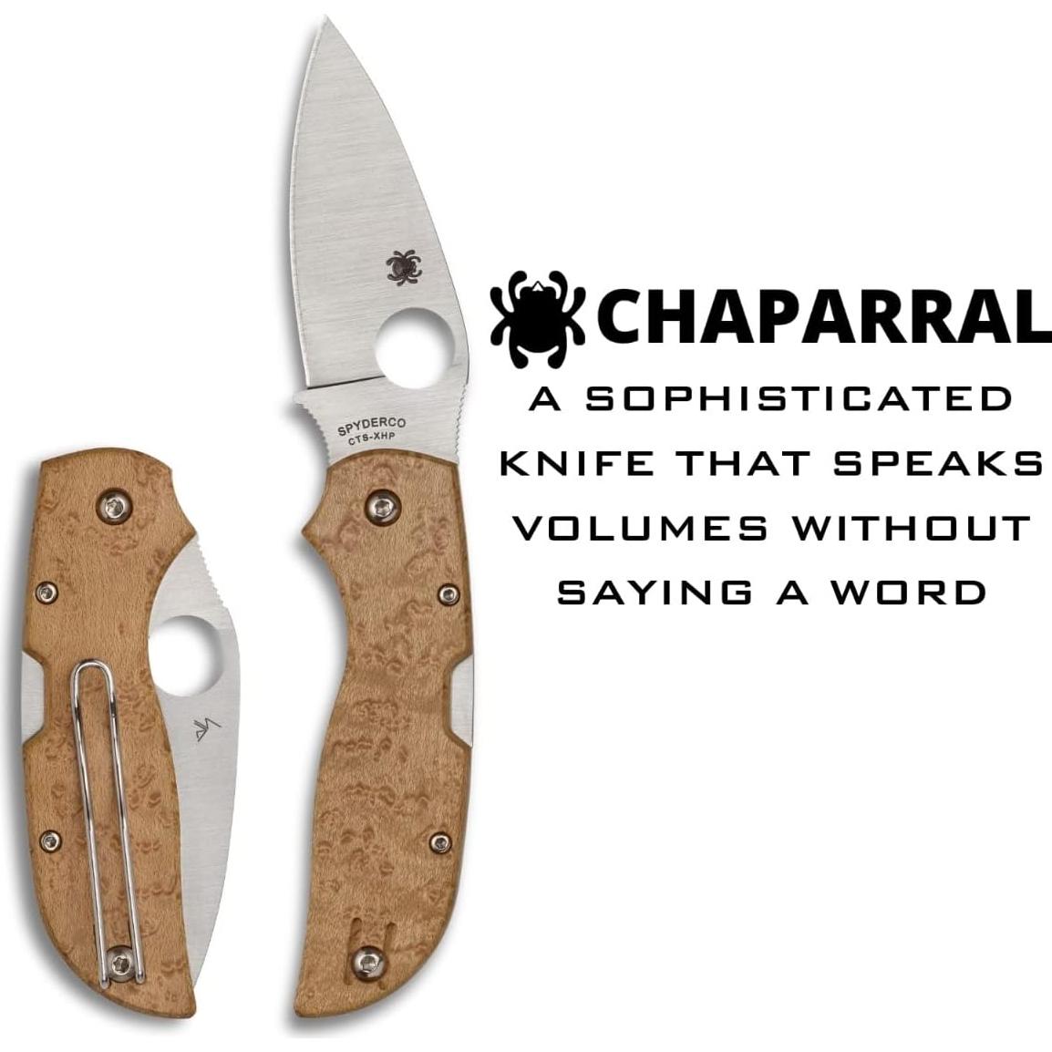 Cuchillo plegable Spyderco Chaparral Arce Ojo de Pájaro