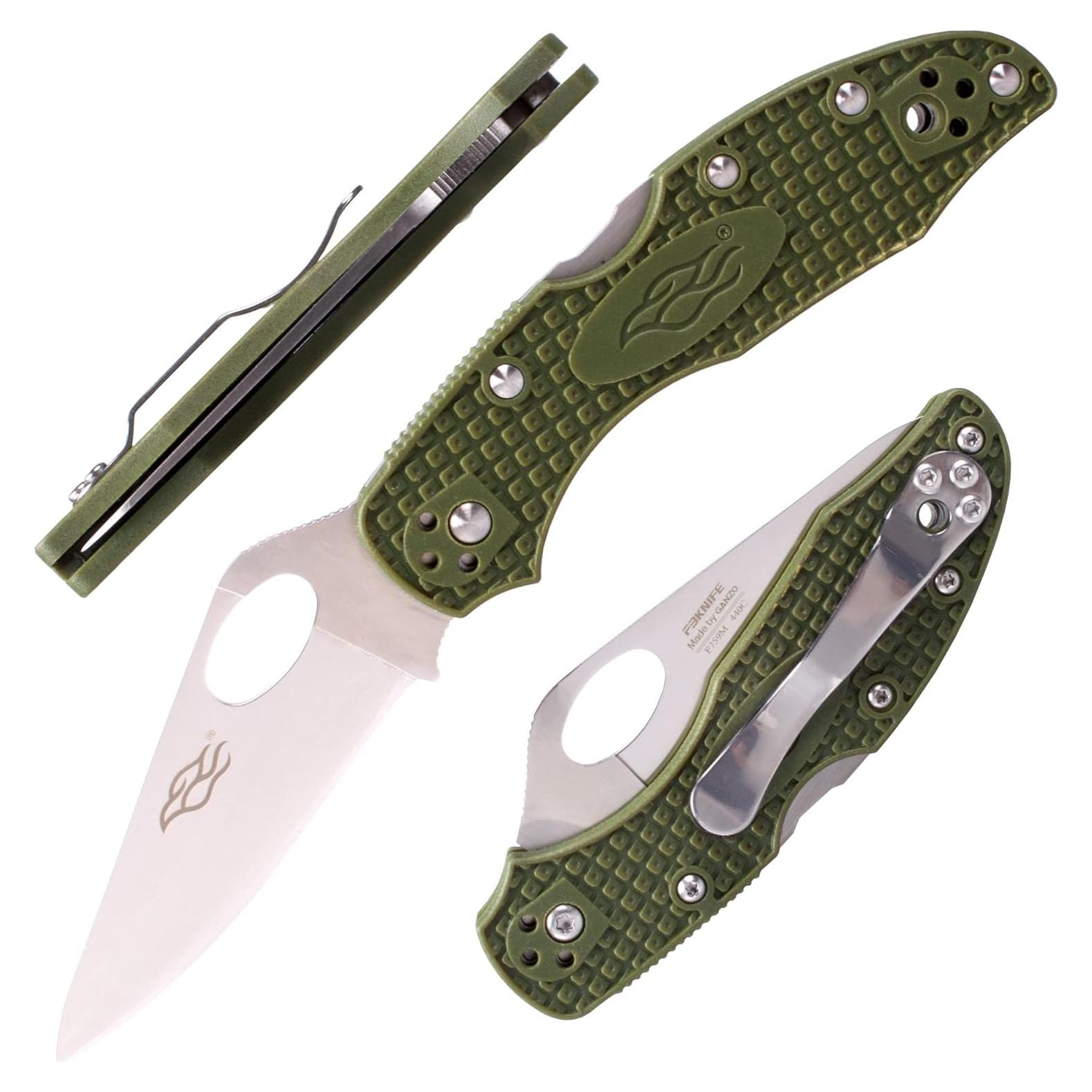 Cuchillo Plegable Ganzo Firebird F759M Verde, Acero Inoxidable 440C