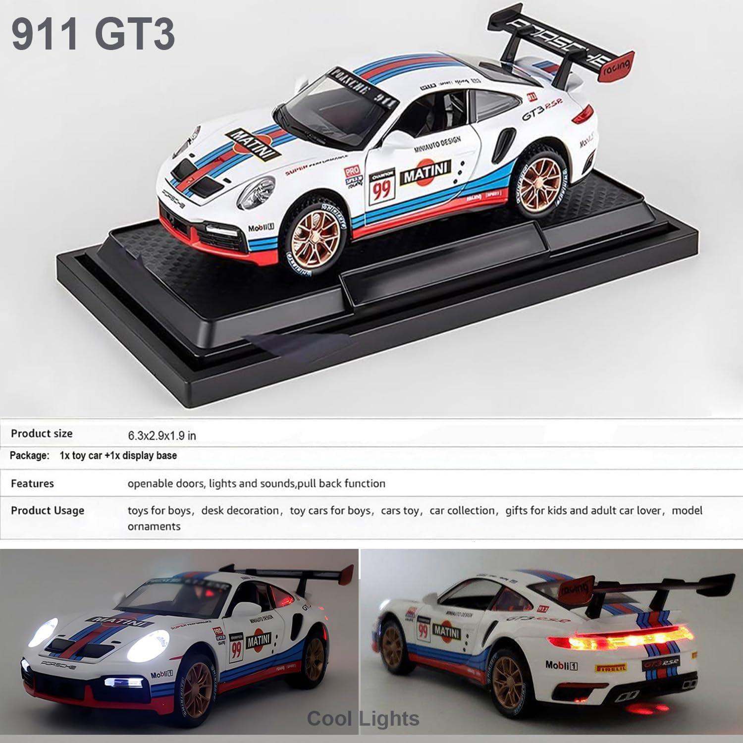 Coche de Juguete Porsche 911 GT3 RS 1:32 con Luz y Sonido