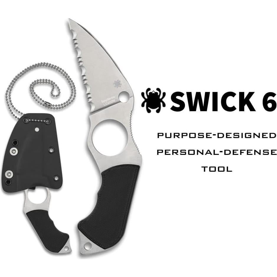 Cuchillo de bolsillo Spyderco Swick 6 con hoja Wharncliffe 6.9 cm