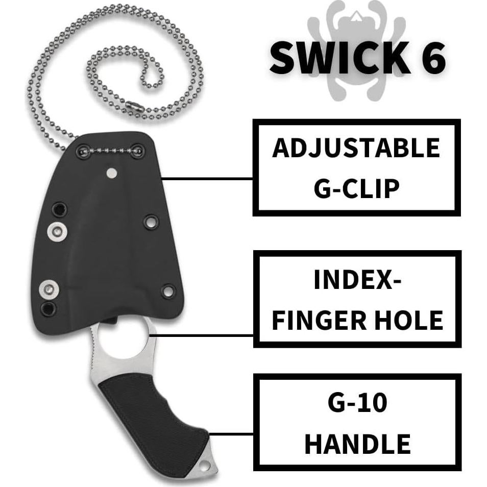 Cuchillo de bolsillo Spyderco Swick 6 con hoja Wharncliffe 6.9 cm