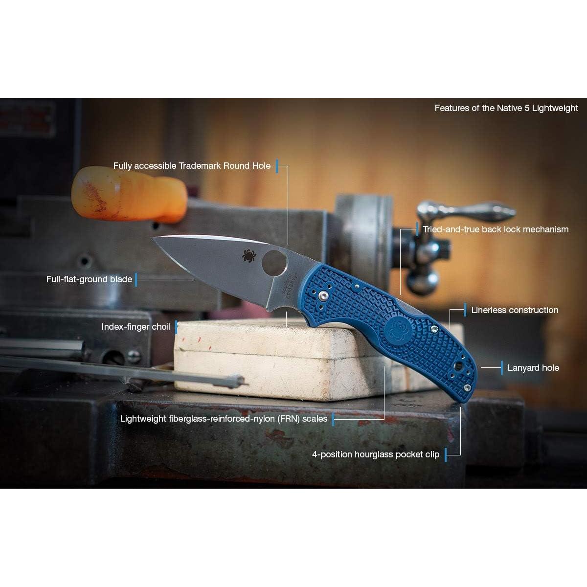 Cuchillo Spyderco Native 5 Lightweight 7.62 cm Azul Cobalto