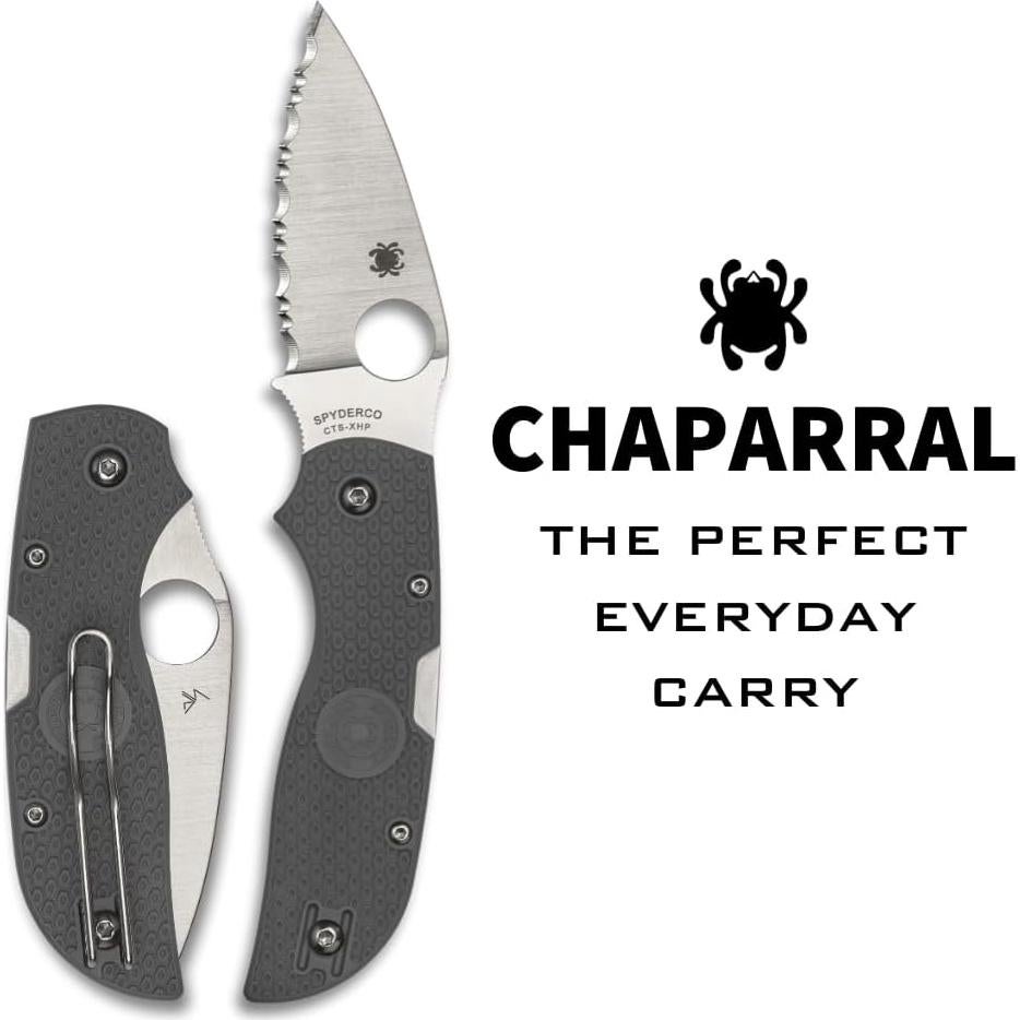 Cuchillo de bolsillo plegable Spyderco Chaparral 7.1 cm acero CTS-XHP