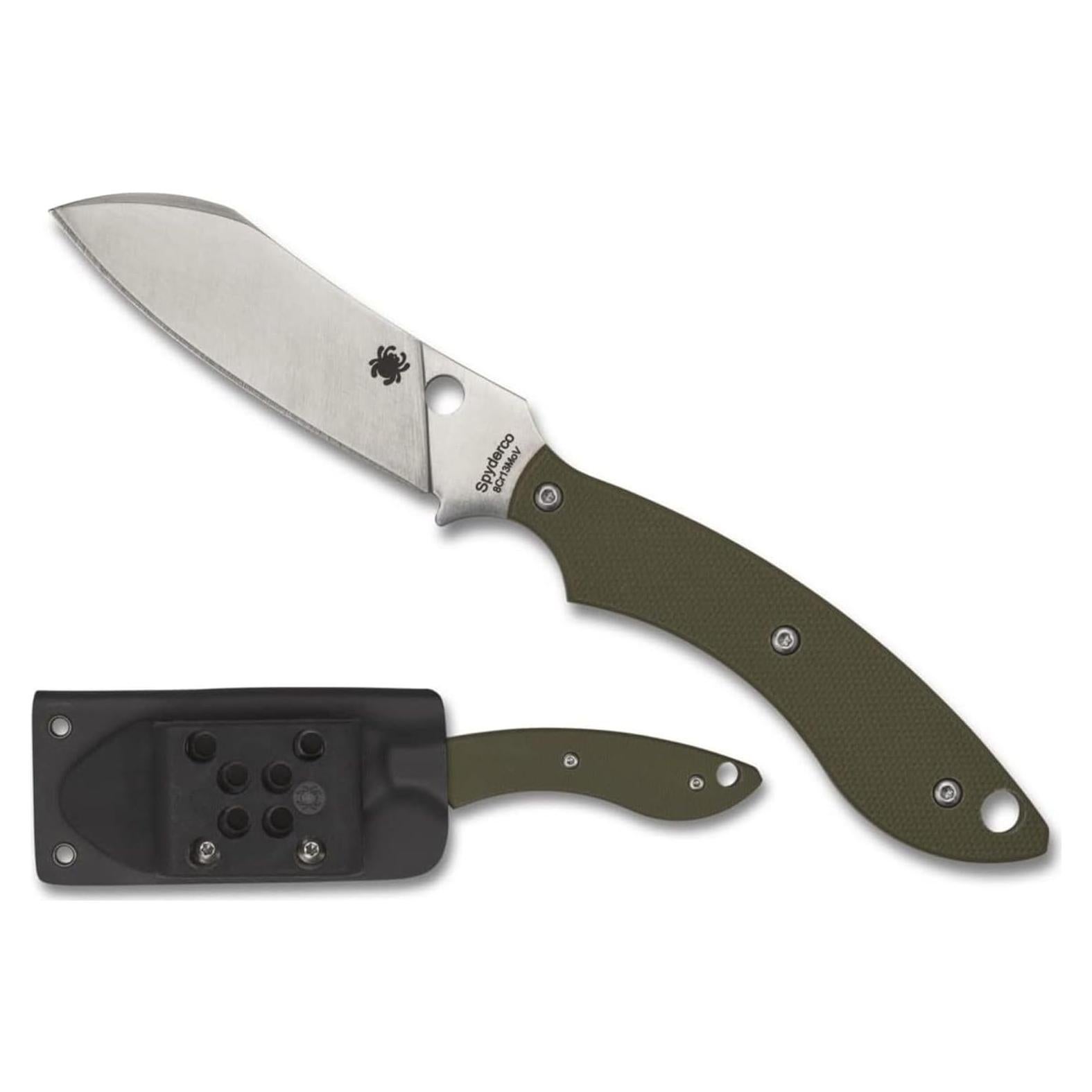 Cuchillo Spyderco Stok OD G-10 Drop Point 54g con Funda
