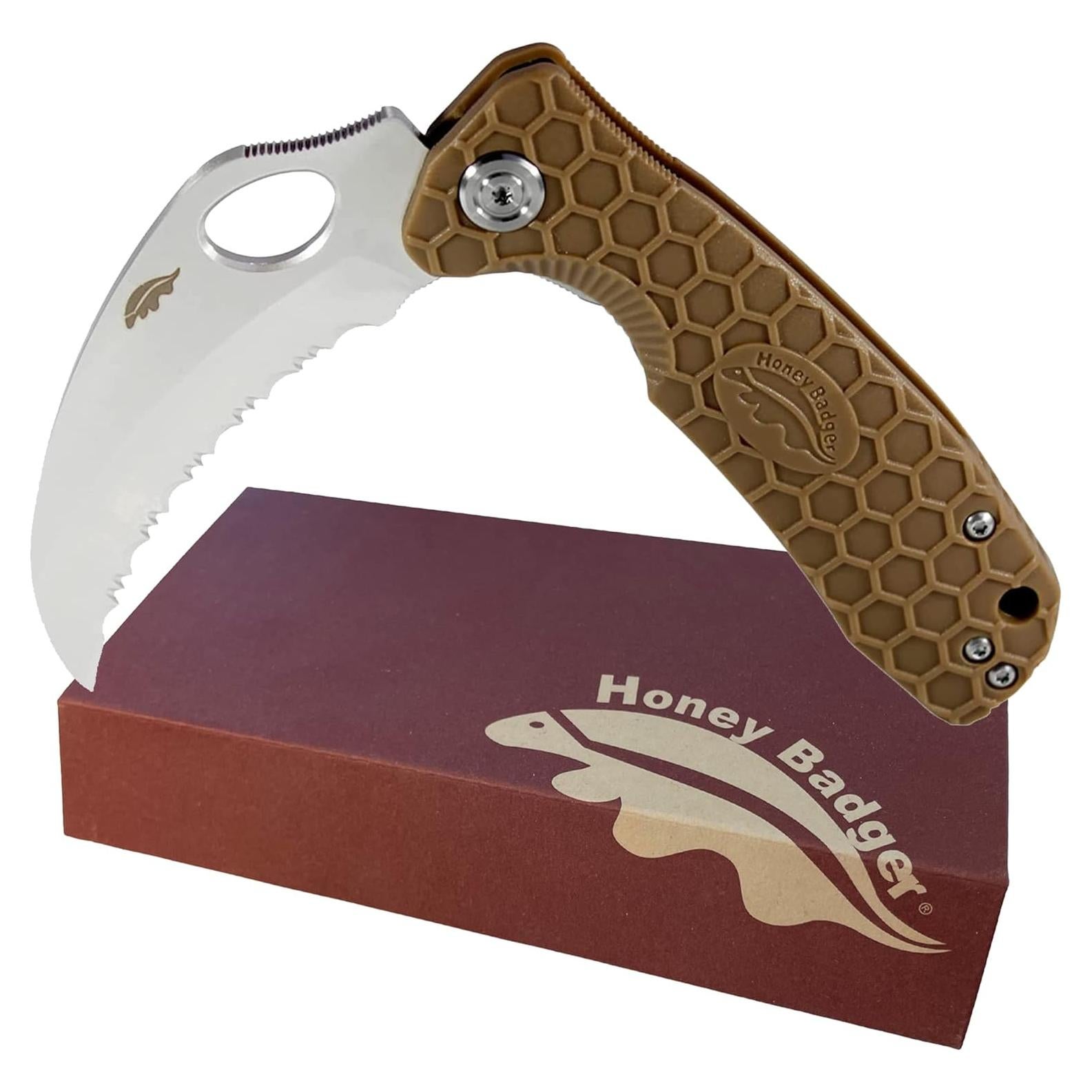 Cuchillo Plegable Honey Badger Mediano Garra Serrada 7.62 cm