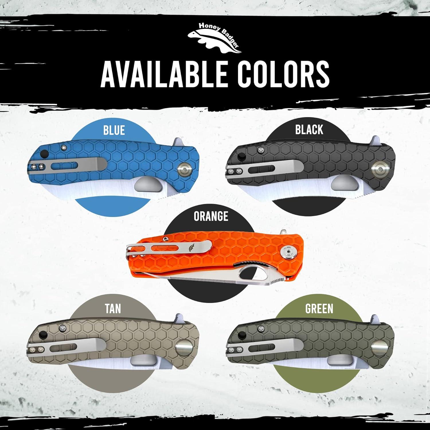 Cuchillo Plegable Honey Badger Mediano Garra Serrada 7.62 cm