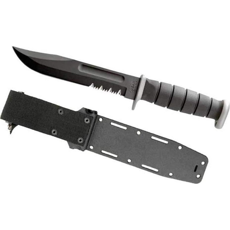 Cuchillo de Combate Ka-Bar 1282 D2, 17.78 cm, Funda Nylon