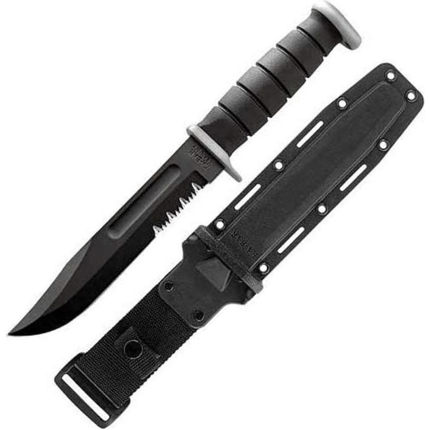 Cuchillo de Combate Ka-Bar 1282 D2, 17.78 cm, Funda Nylon