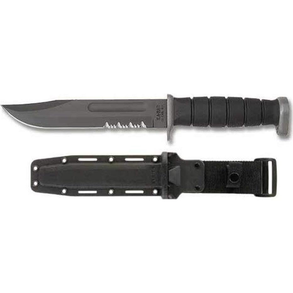 Cuchillo de Combate Ka-Bar 1282 D2, 17.78 cm, Funda Nylon