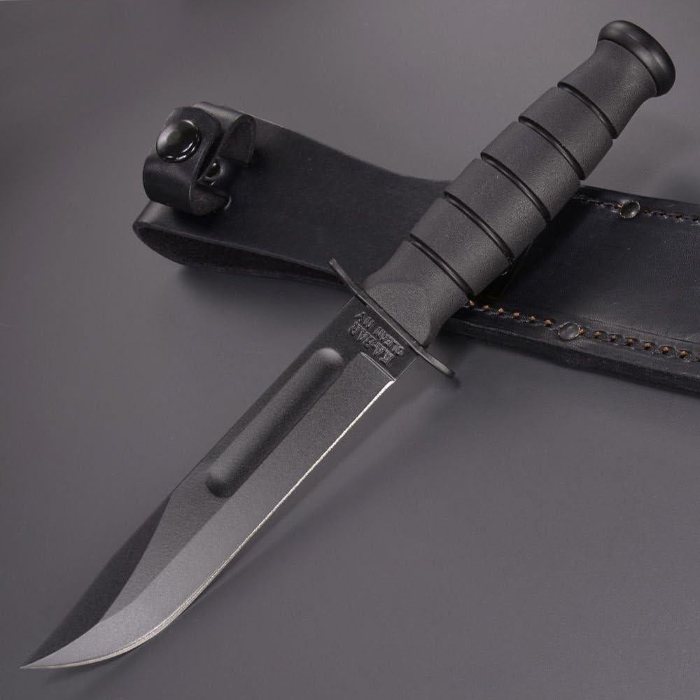Cuchillo KA-BAR Corto Negro 17.78 cm Acero al Carbono