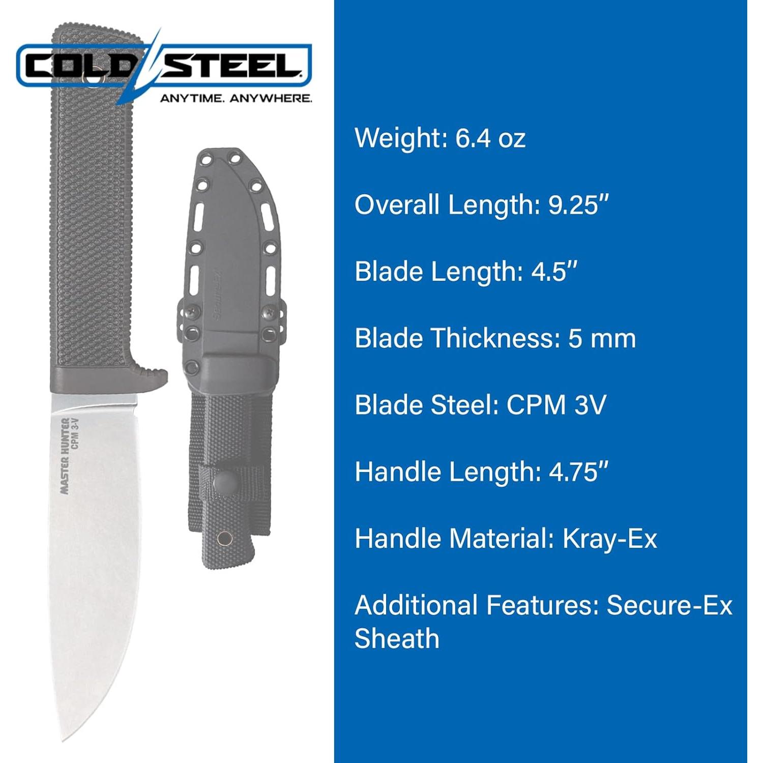 Cuchillo Fijo Cold Steel Maestro Cazador 11.43 cm CPM 3V