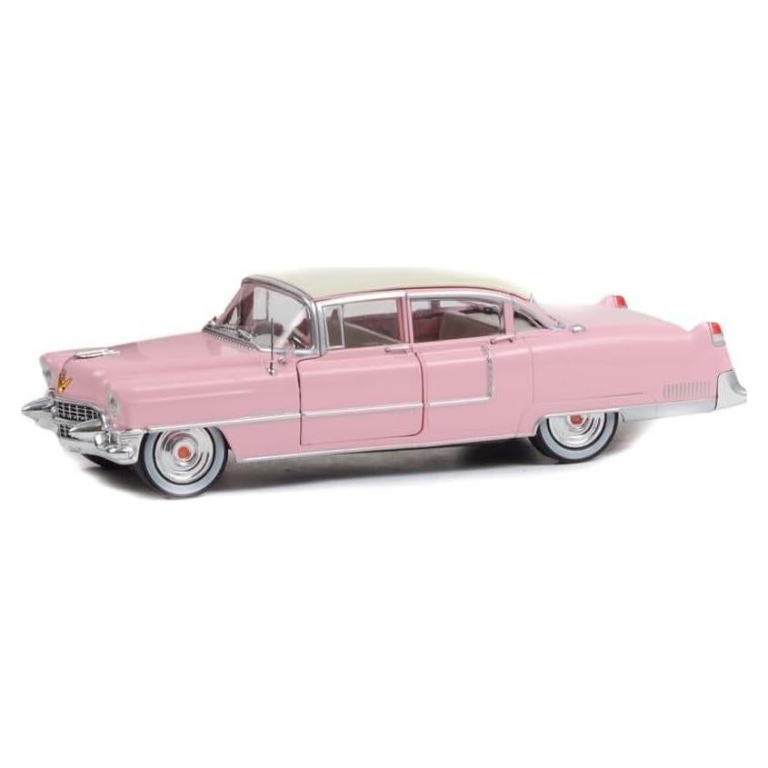 Modelo de Coche Diecast 1955 Fleetwood Series 60 Rosa 1:24 Greenlight
