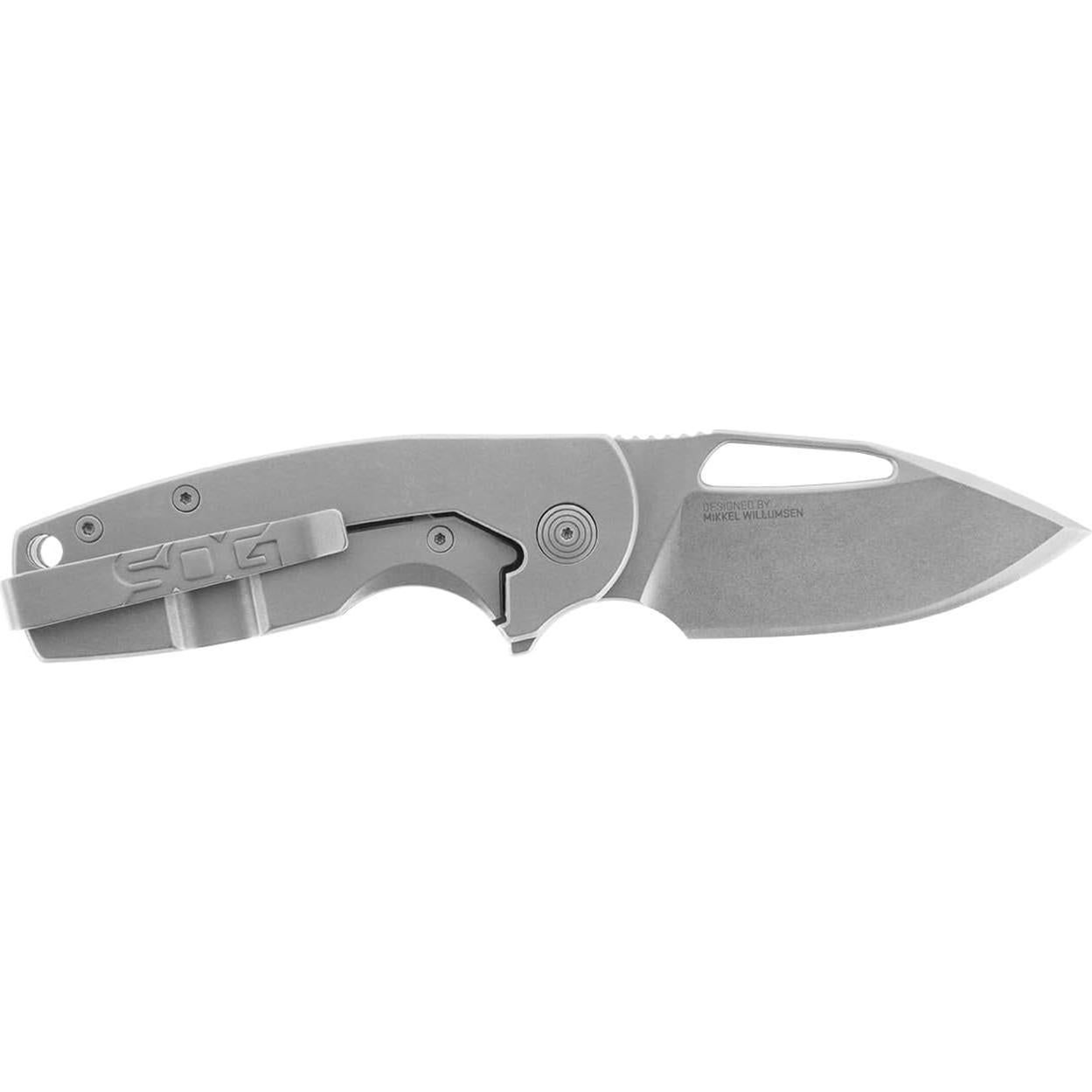 Cuchillo Plegable SOG Stout FLK Verde OD Acero CRYO D2