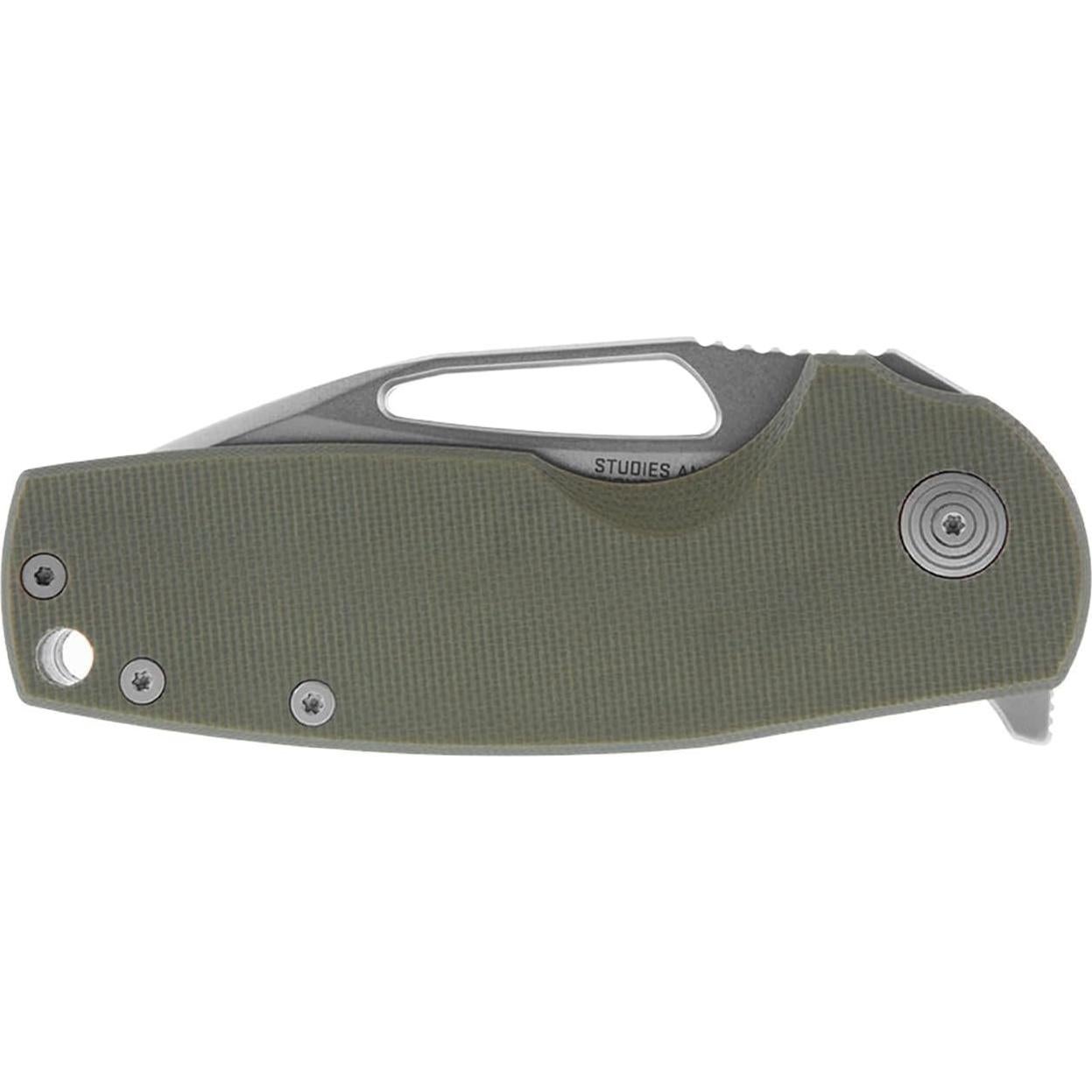 Cuchillo Plegable SOG Stout FLK Verde OD Acero CRYO D2