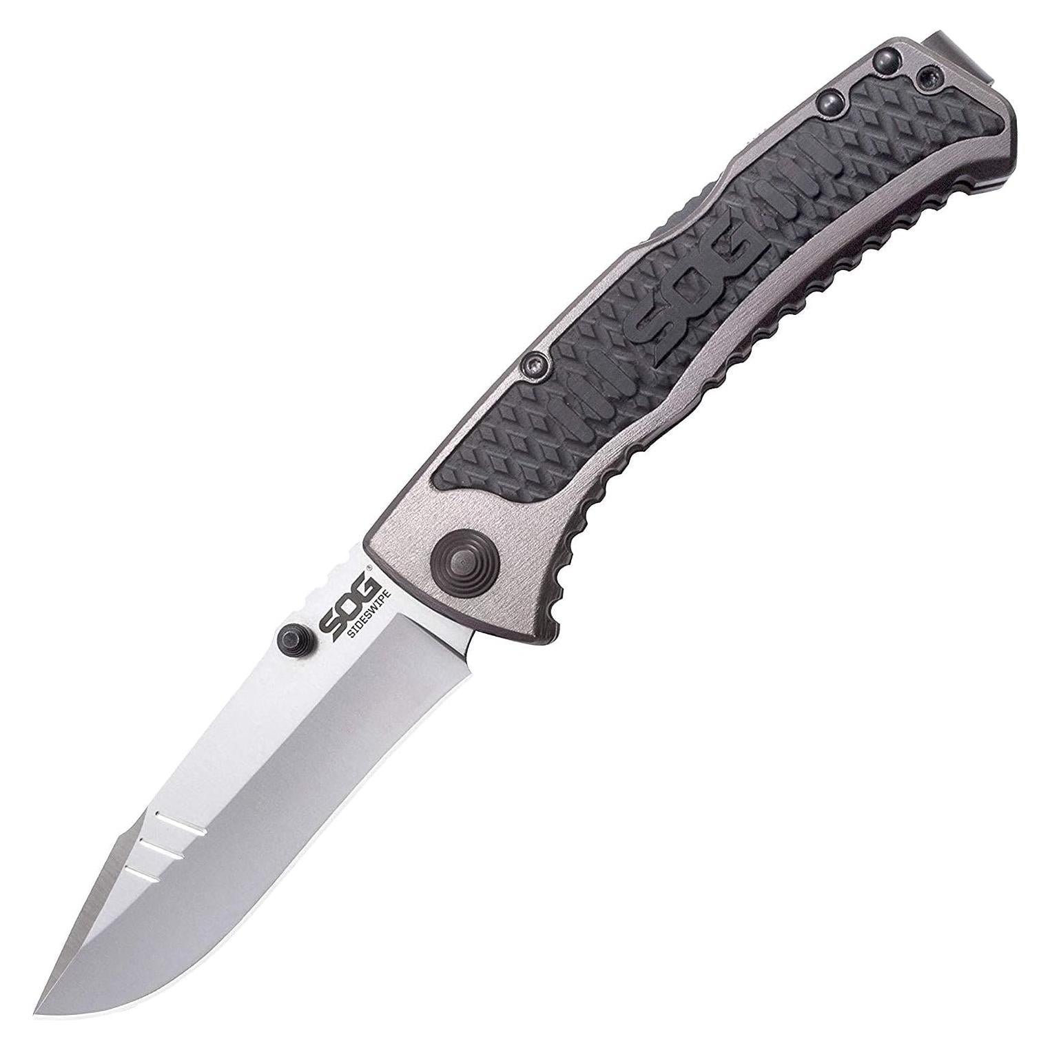 Cuchillo de bolsillo SOG Sideswipe 3.4" (8.64 cm) gris EDC