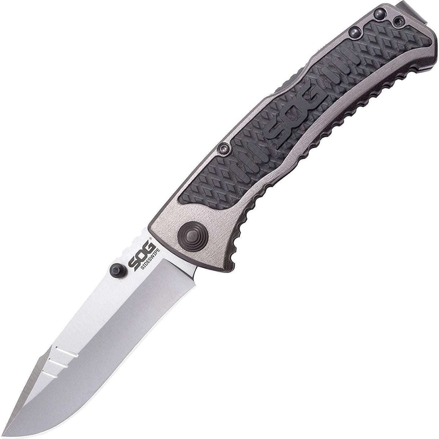 Cuchillo de bolsillo SOG Sideswipe 3.4" (8.64 cm) gris EDC