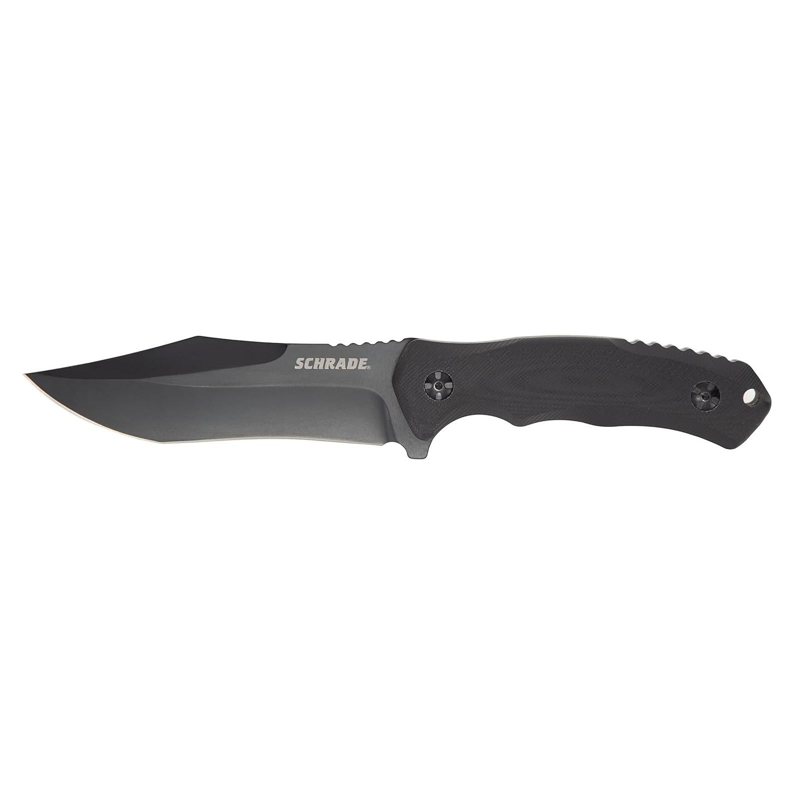 Cuchillo Fijo Schrade G10 Negro 25.4 cm Punta Caída AUS-8