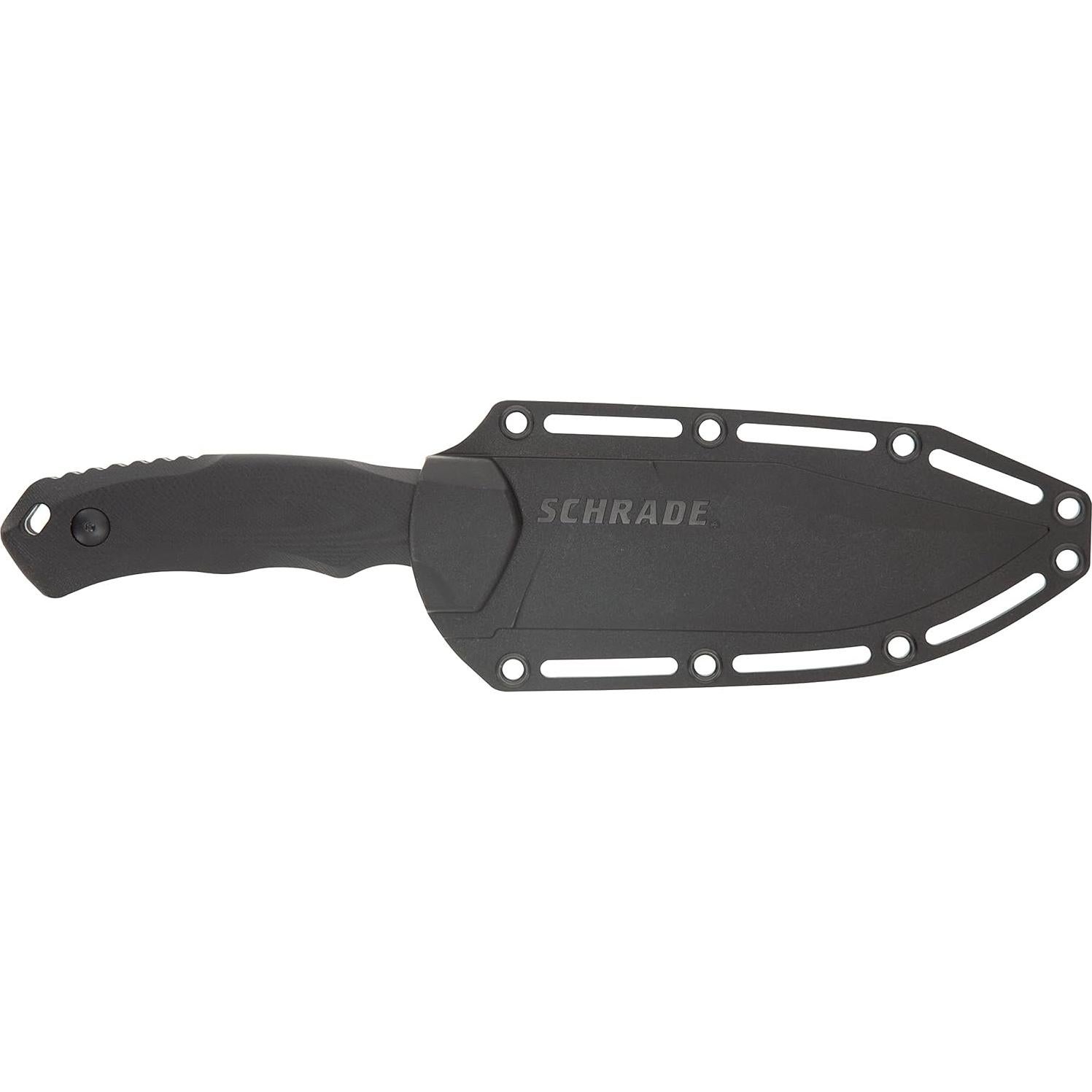 Cuchillo Fijo Schrade G10 Negro 25.4 cm Punta Caída AUS-8