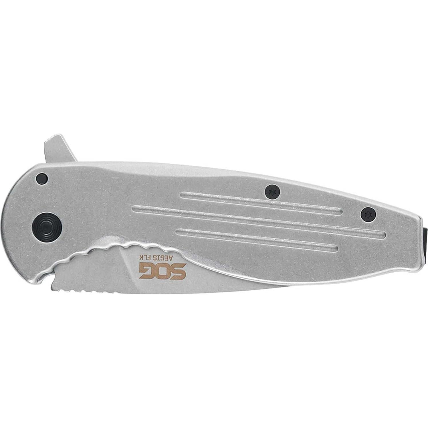 Cuchillo Plegable SOG Aegis FLK EDC Metálico 20.32 cm