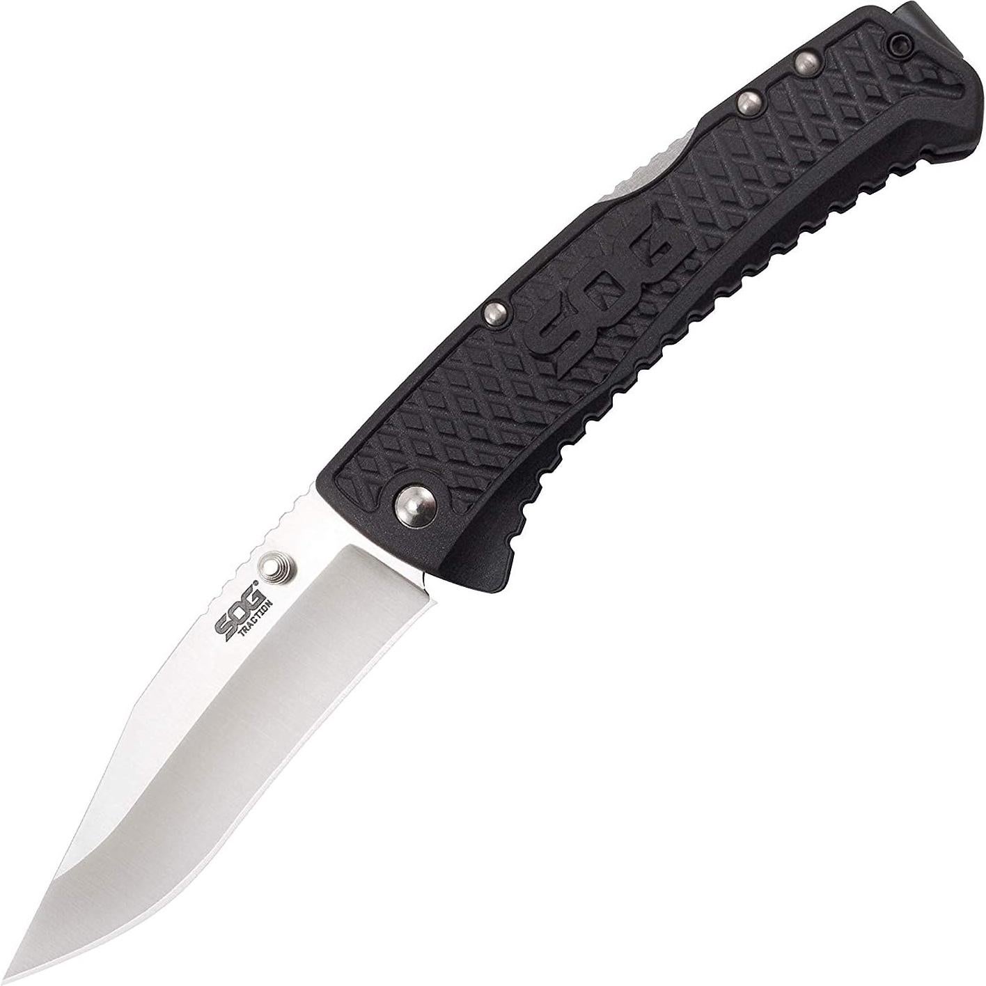Cuchillo Plegable SOG Traction 3.5" Acero Inoxidable Clip Point