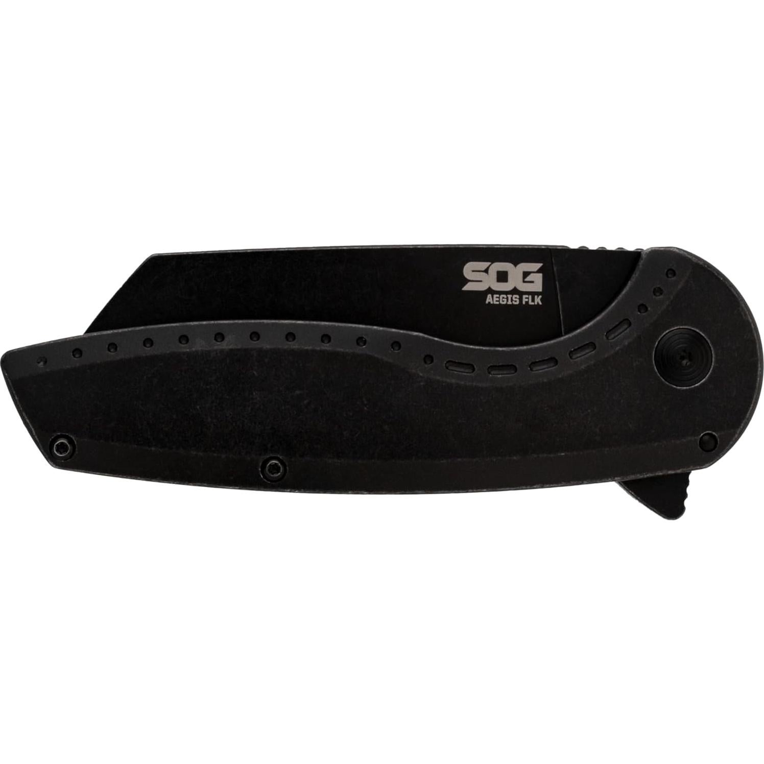 Cuchillo SOG AEGIS FLK 2.0 8" Hoja Wharncliffe Negro PVD