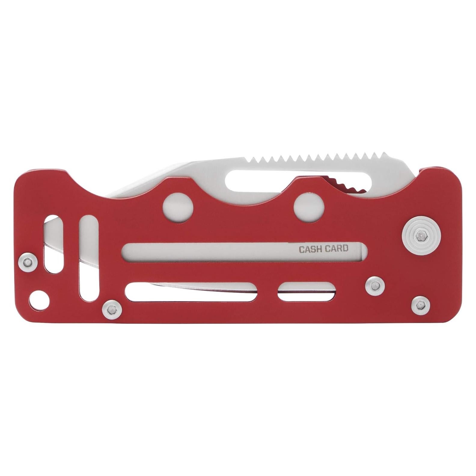 Cuchillo de bolsillo SOG Cash Card granate 6.99 cm plegable