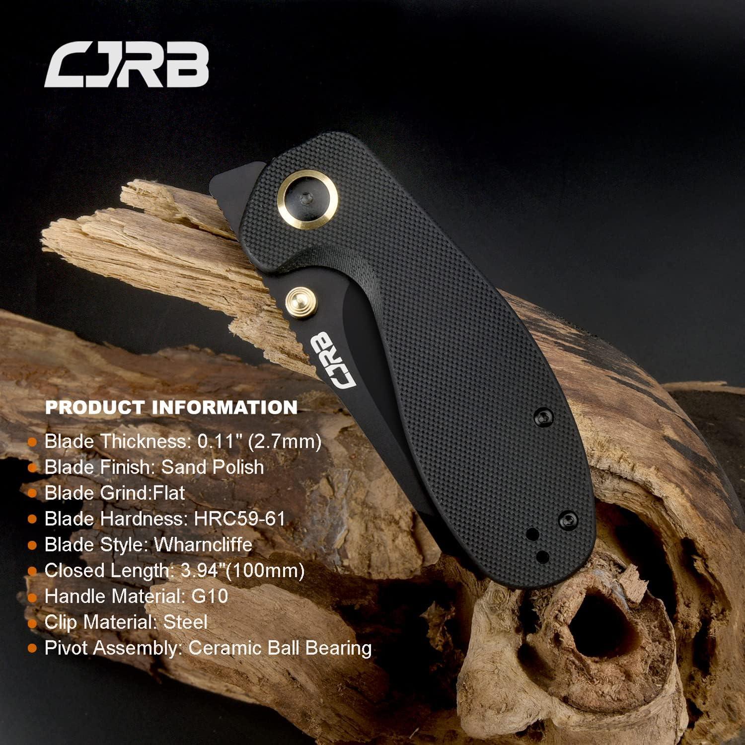 Cuchillo Plegable CJRB Maileah 3" Acero AR-RPM9 Negro EDC
