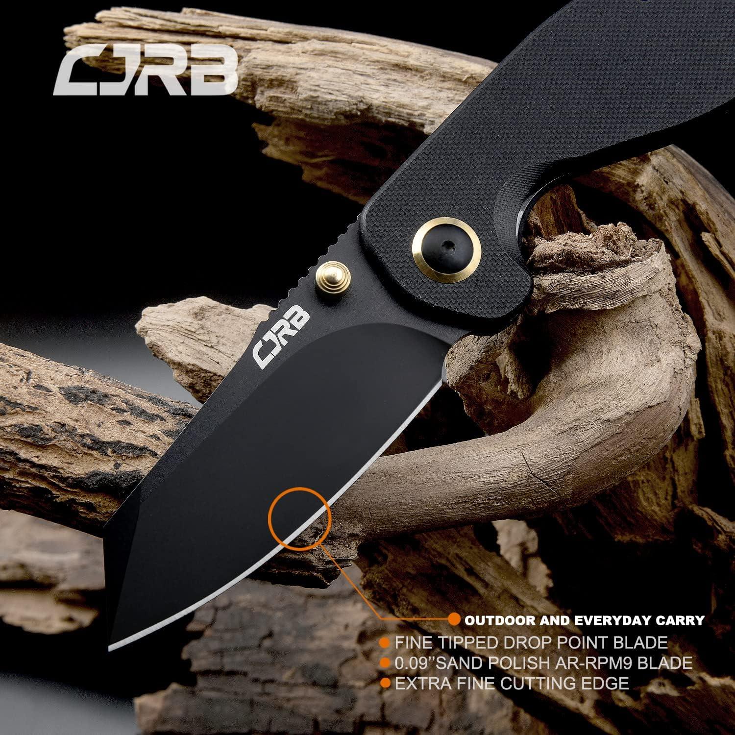 Cuchillo Plegable CJRB Maileah 3" Acero AR-RPM9 Negro EDC