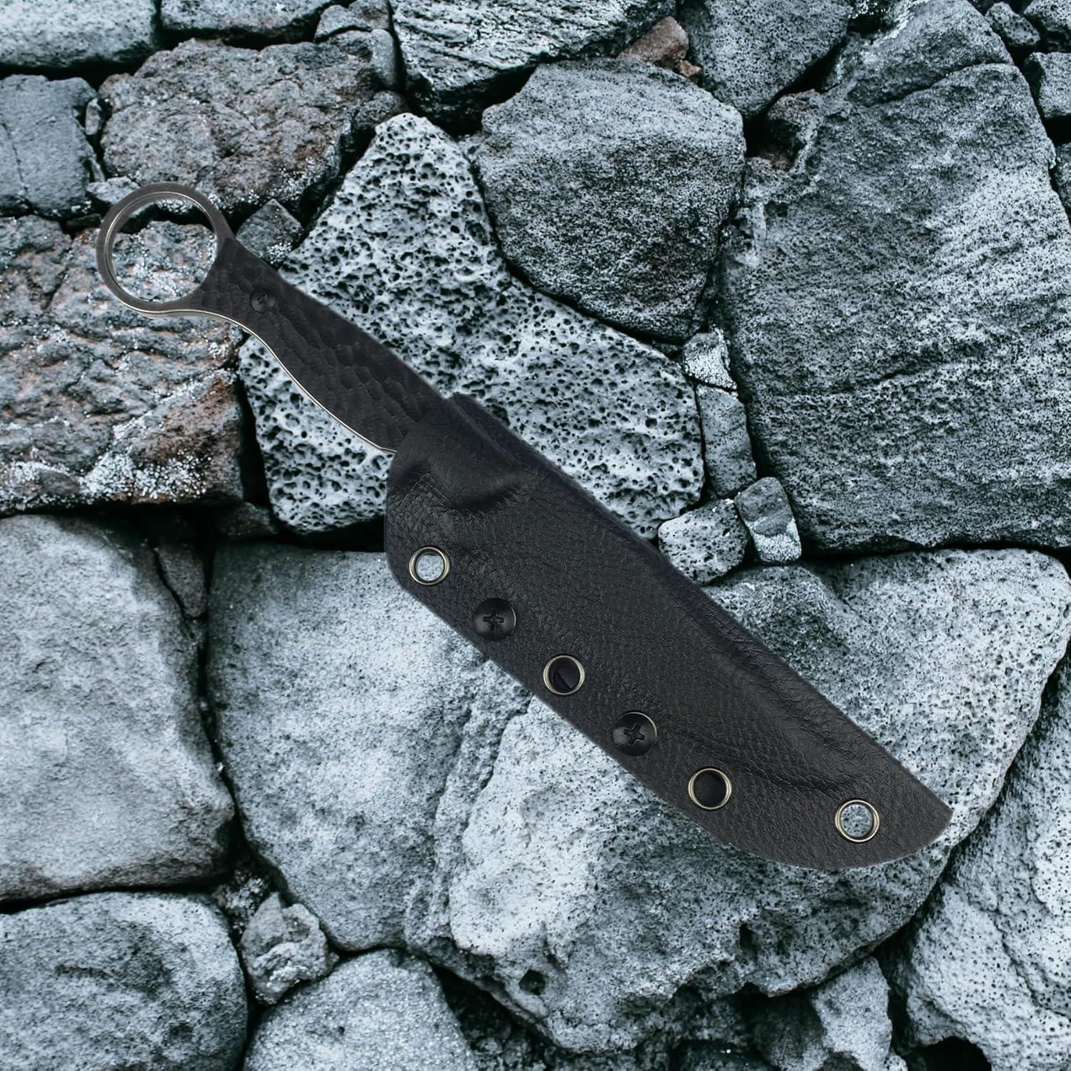 Cuchillo Táctico HUAAO 20.92cm Hoja Fija Acero 8Cr13MoV