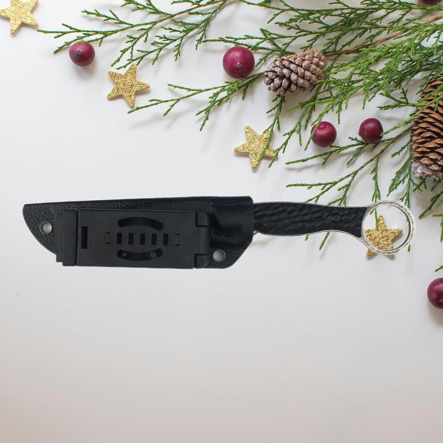 Cuchillo Táctico HUAAO 20.92cm Hoja Fija Acero 8Cr13MoV