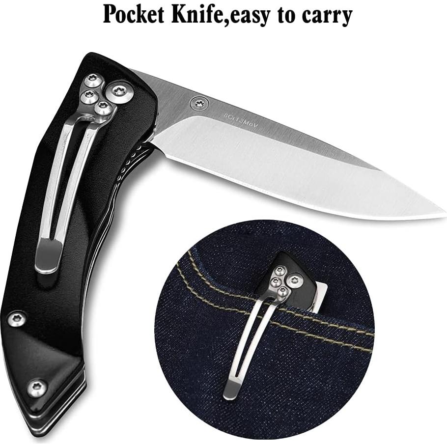 Cuchillo de bolsillo Harita negro 7.49 cm acero inoxidable