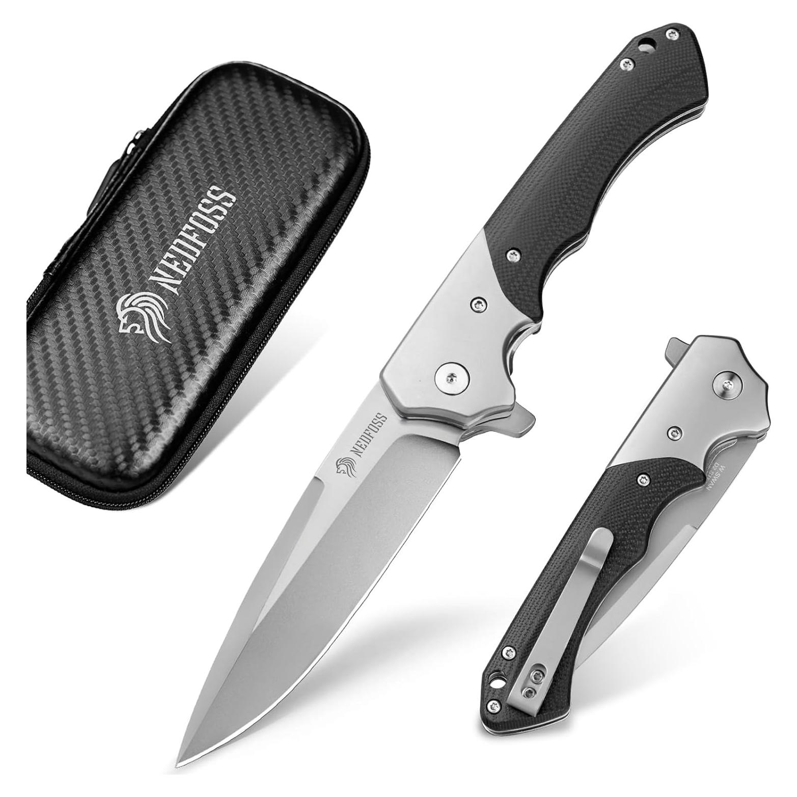 Cuchillo de Bolsillo NedFoss W.SWAN Acero D2 Plegable 21.59 cm