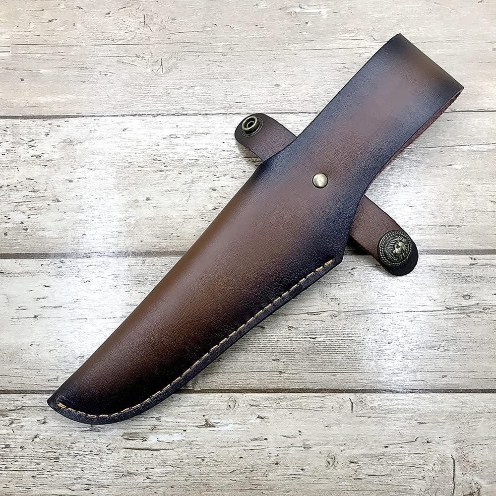 Funda de Cuchillo Recto COHOMELARS de Cuero Marrón 165mm