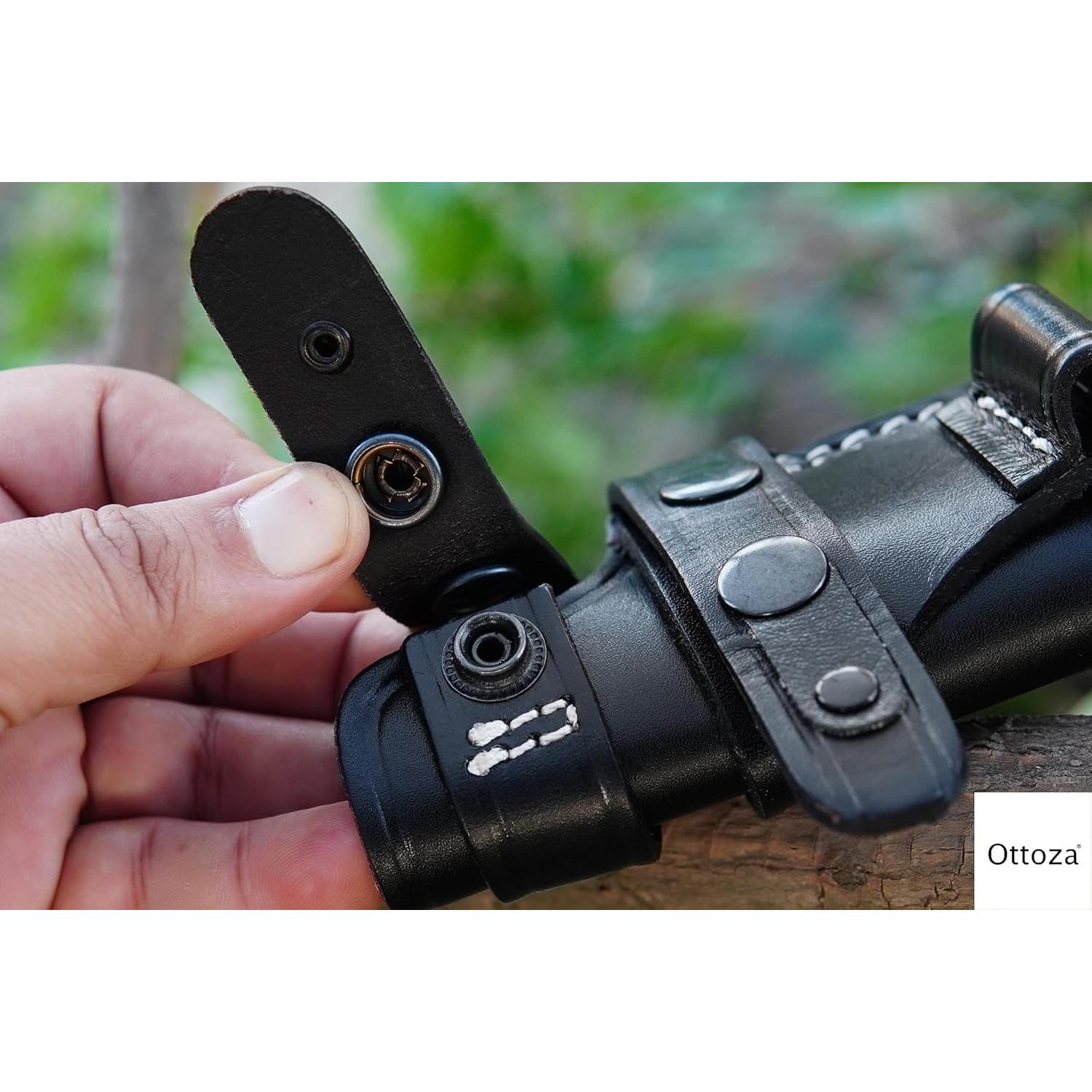Funda de cuchillo de cuero Ottoza para hoja fija 15.88 cm