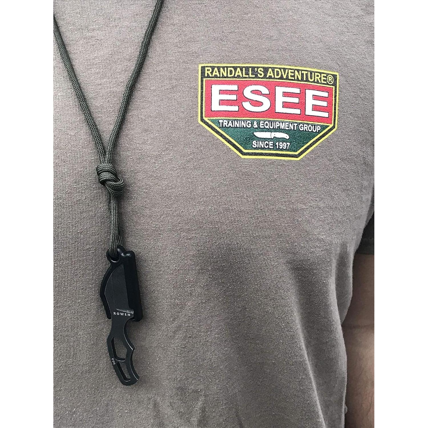 Cuchillo de Cuello ESEE Pinch 3.30 cm Acero 1095 Negro