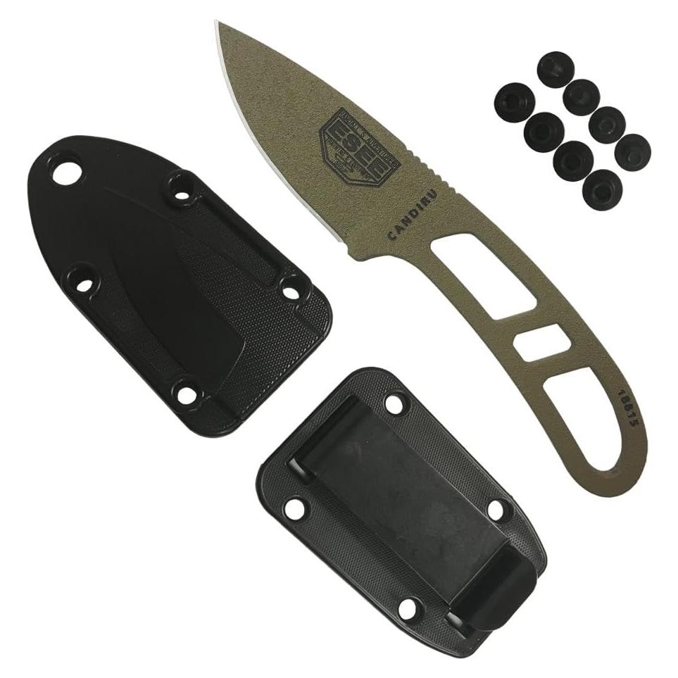 Cuchillo Táctico ESEE Candiru - Supervivencia, 13 cm, Acero 1095