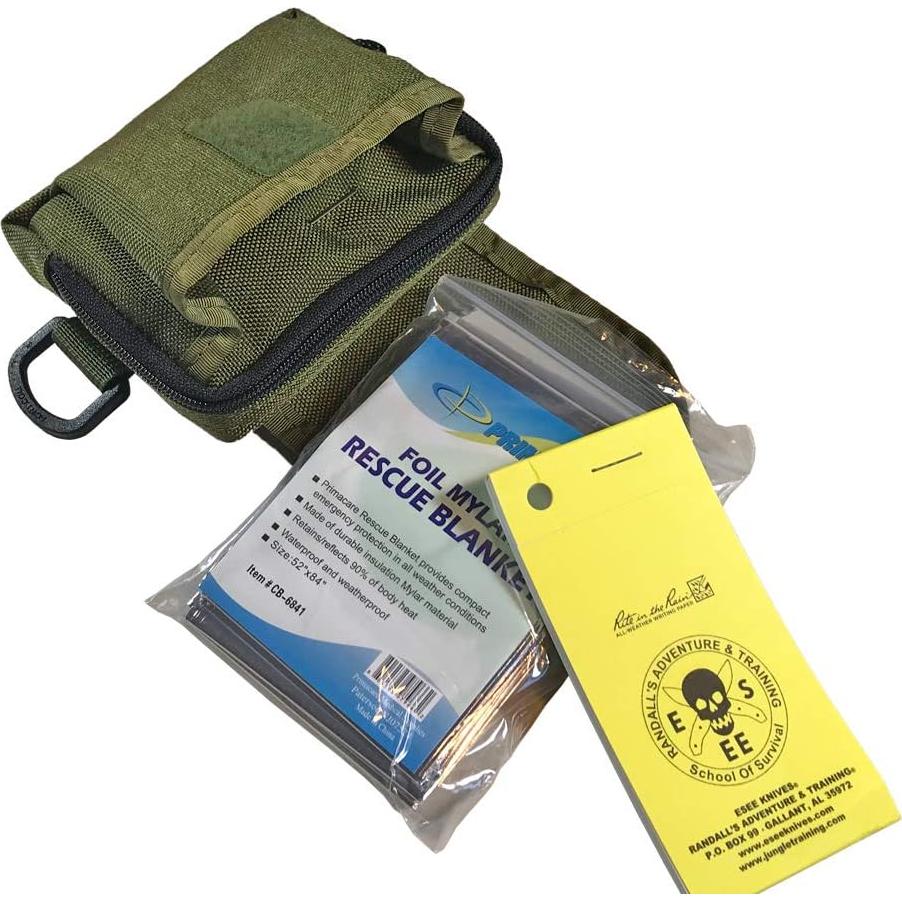 Kit de Supervivencia ESEE con Bolsa Verde Oliva 18 Piezas