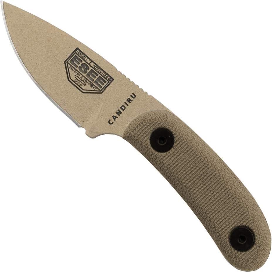 Cuchillo ESEE Candiru Tan Desierto con Funda y Mango Micarta