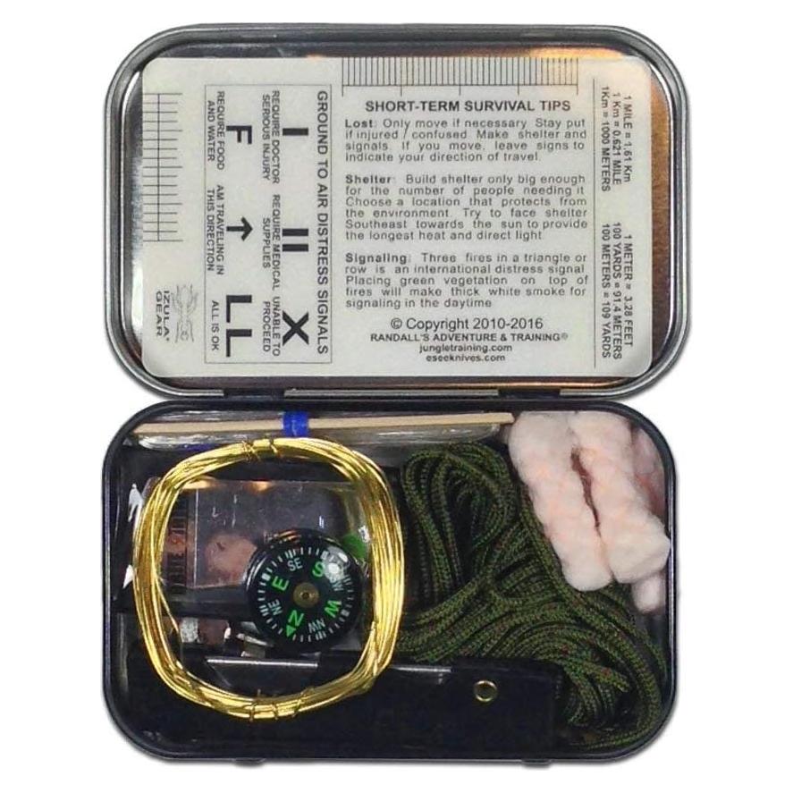ESEE Knives Mini-KIT, Izula Gear Mini Survival Kit in Tin