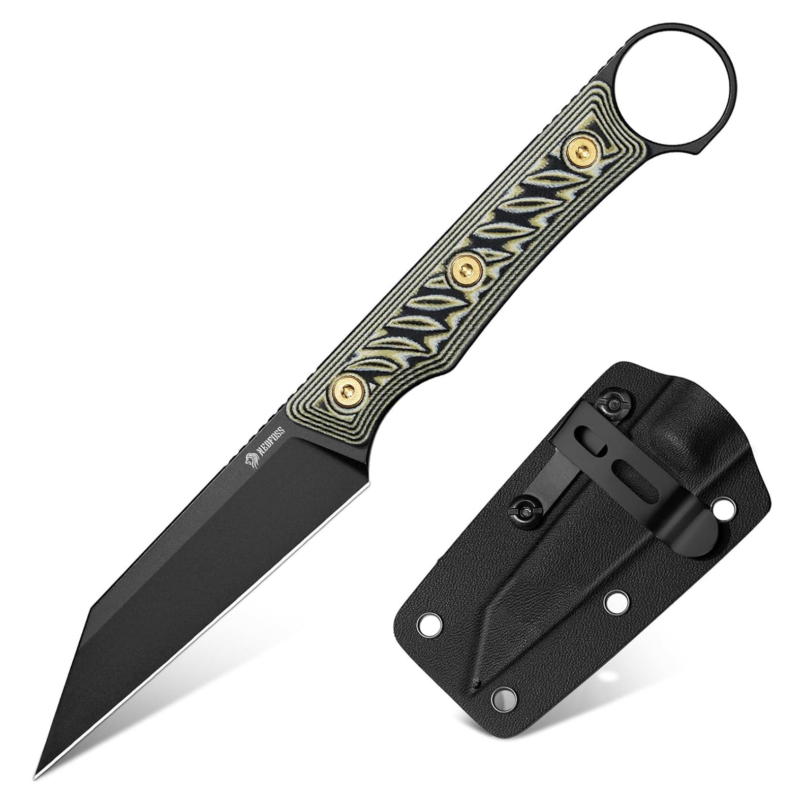 Cuchillo de Hoja Fija EDC NedFoss RAVEN 3.4" Acero 14C28N