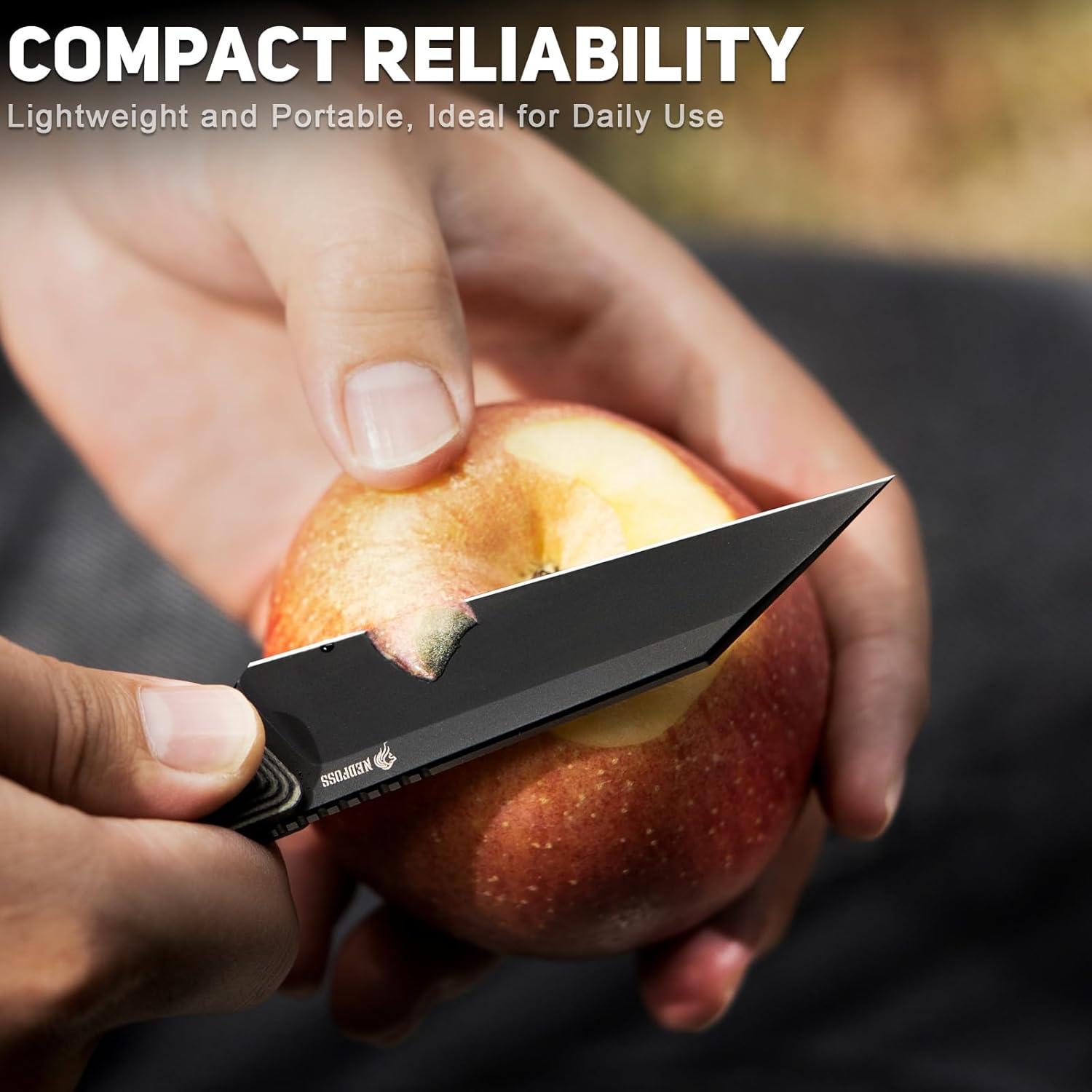 Cuchillo de Hoja Fija EDC NedFoss RAVEN 3.4" Acero 14C28N