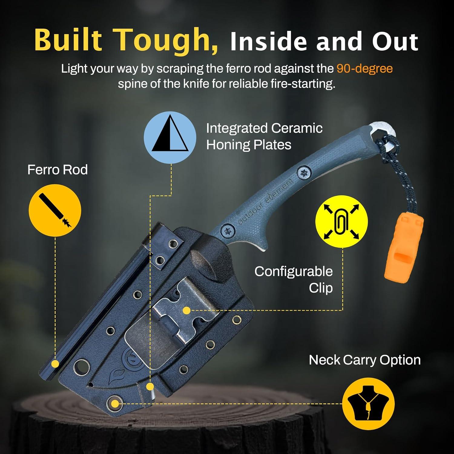 Cuchillo de Supervivencia Outdoor Element Scout Feather 16.74 cm