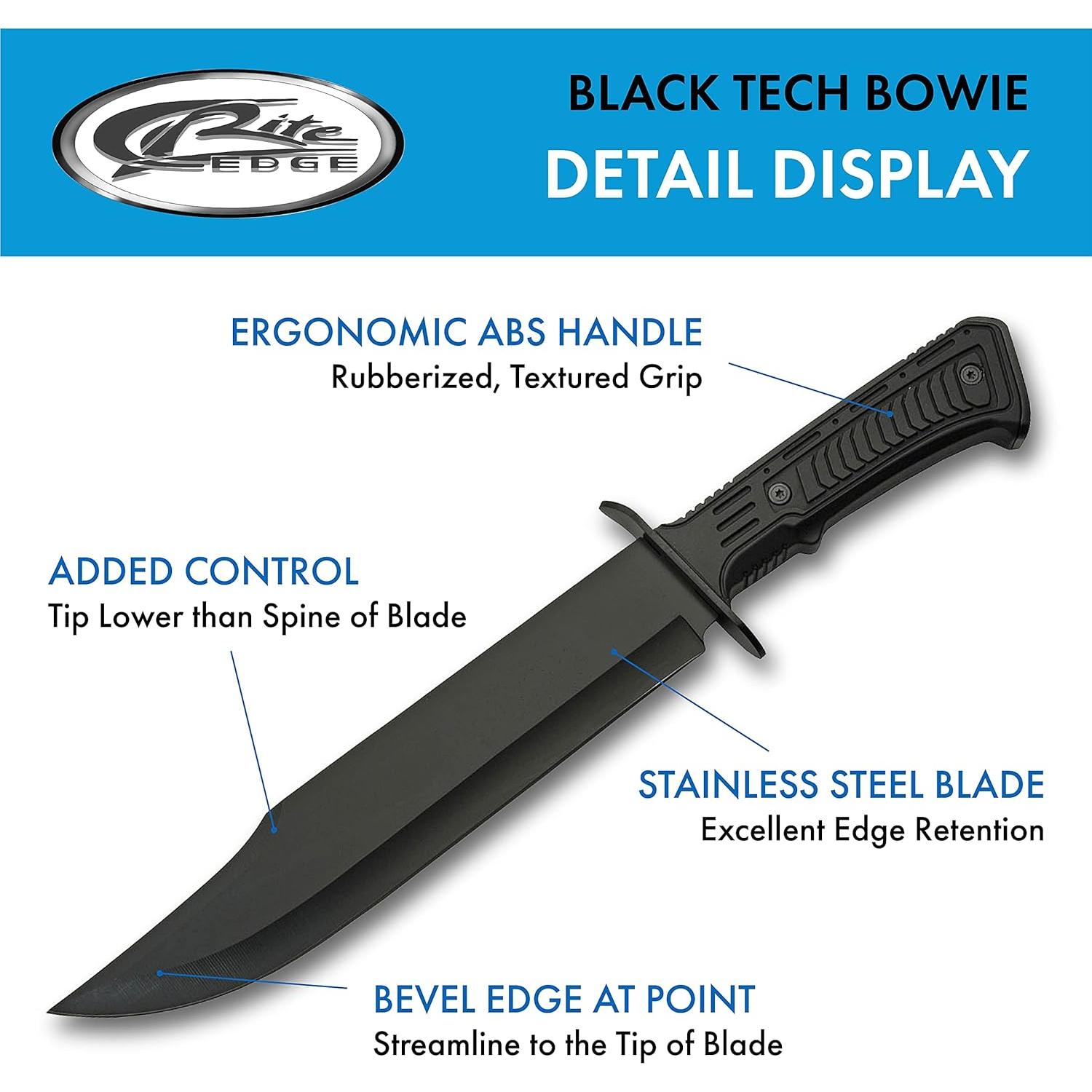 Cuchillo Bowie SZCO 38.1 cm Acero Inoxidable Mango Goma