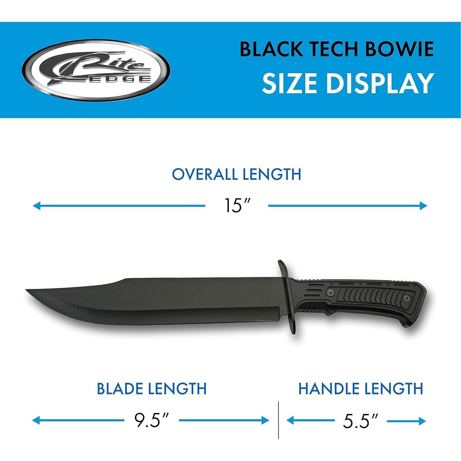 Cuchillo Bowie SZCO 38.1 cm Acero Inoxidable Mango Goma