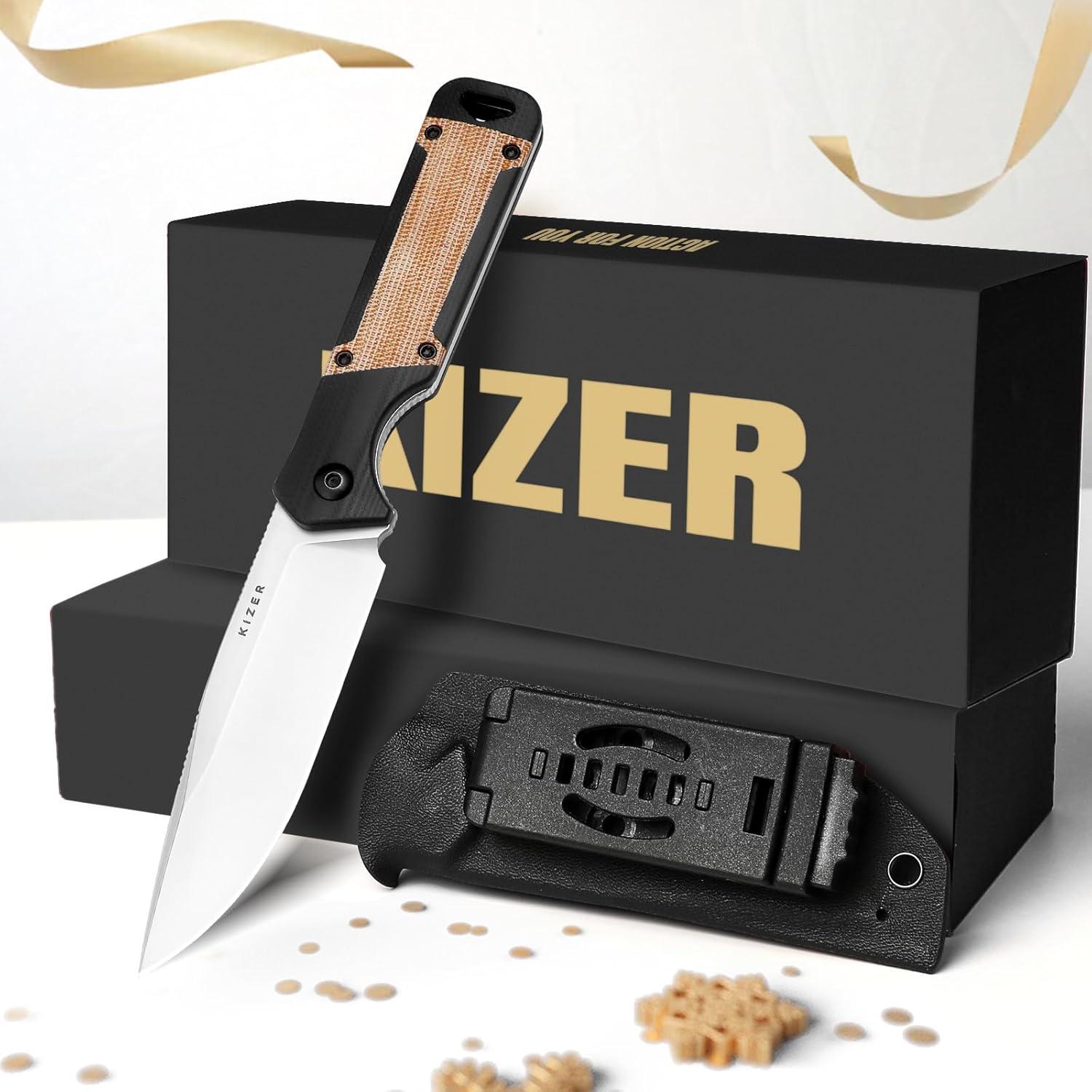 Cuchillo de Camping Kizer Militaw 20.77cm Nitro V con Funda