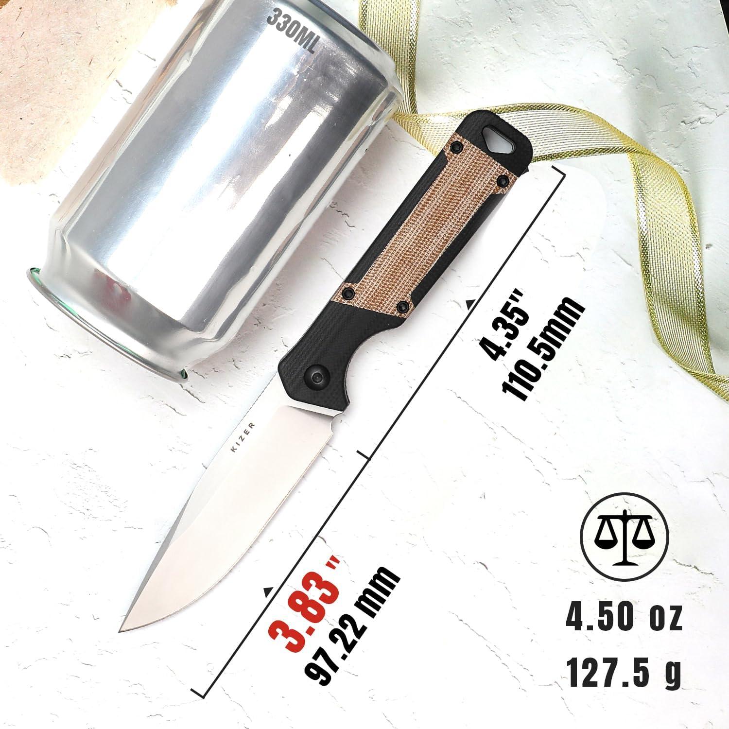 Cuchillo de Camping Kizer Militaw 20.77cm Nitro V con Funda